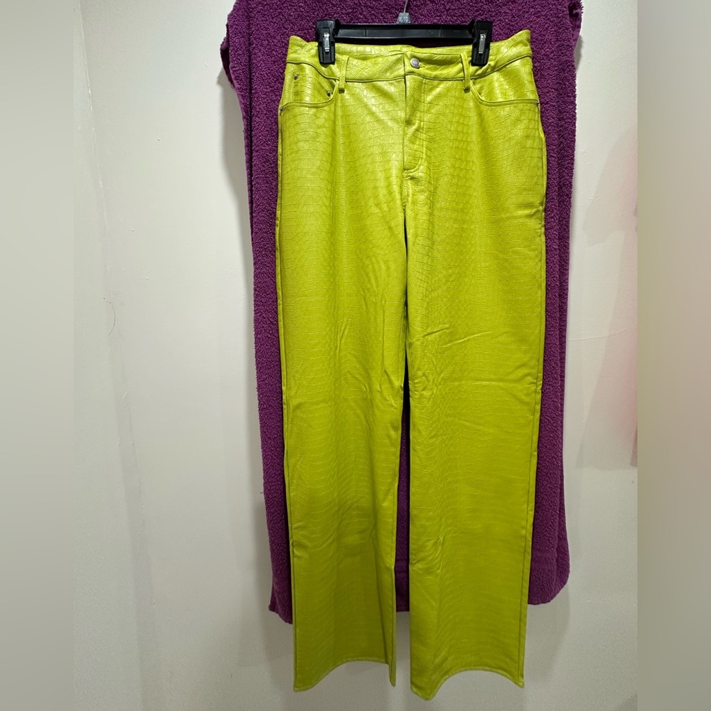 Naked Wardrobe Green Straight Leg Pants New  No Tag